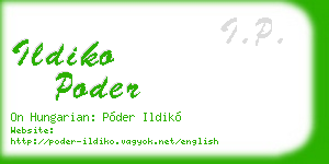 ildiko poder business card